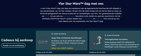 May the 4th be with you ✨ gratis cadeautjes bij Lego star wars sets